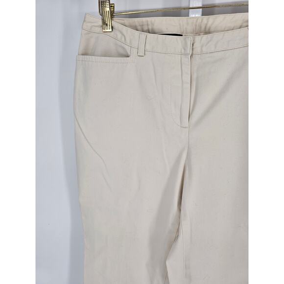 Kasper Women's Cream Belt Loop Pockets Mid Rise Casual Pant Size 6 - Picture 2 of 4